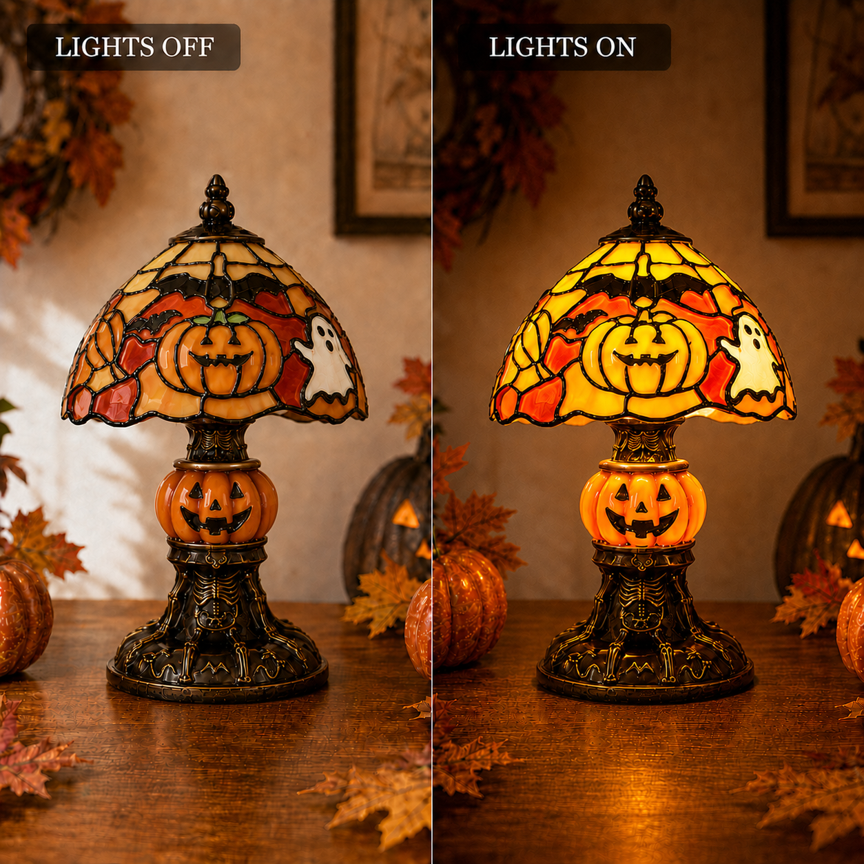 Two-tone Halloween table lamp
