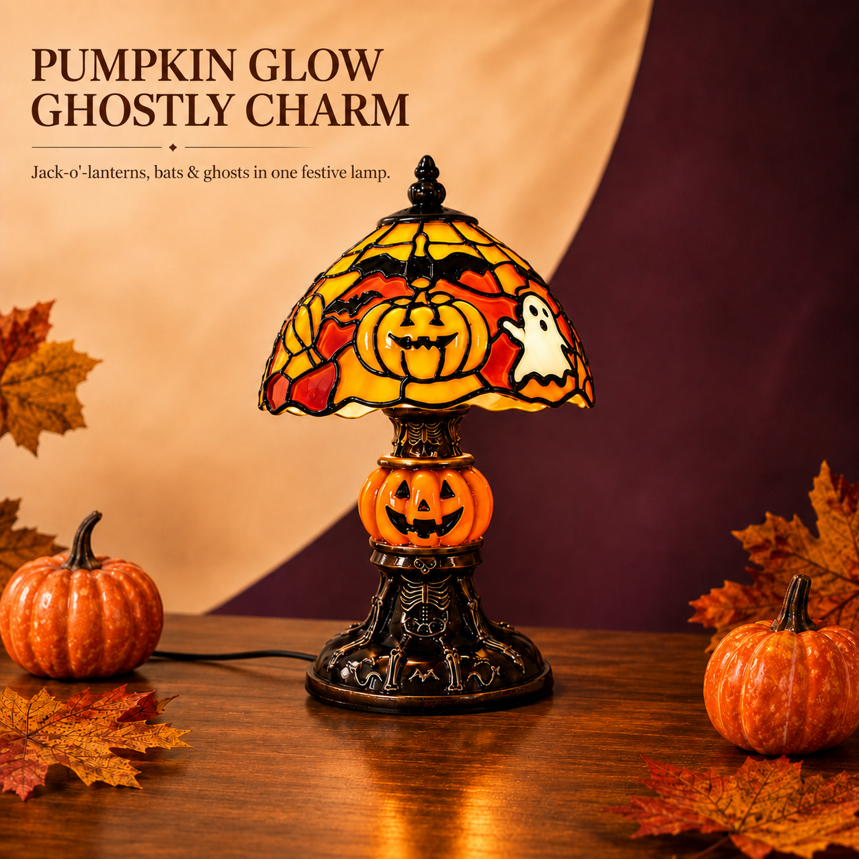 Two-tone Halloween table lamp