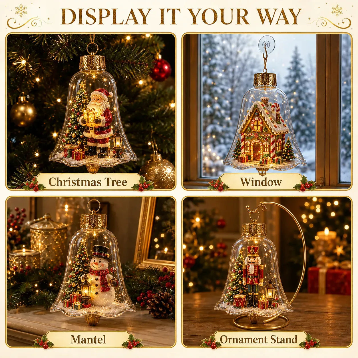 🎁Last Day 49% OFF - Warm-Glow Christmas Story Bell Ornament