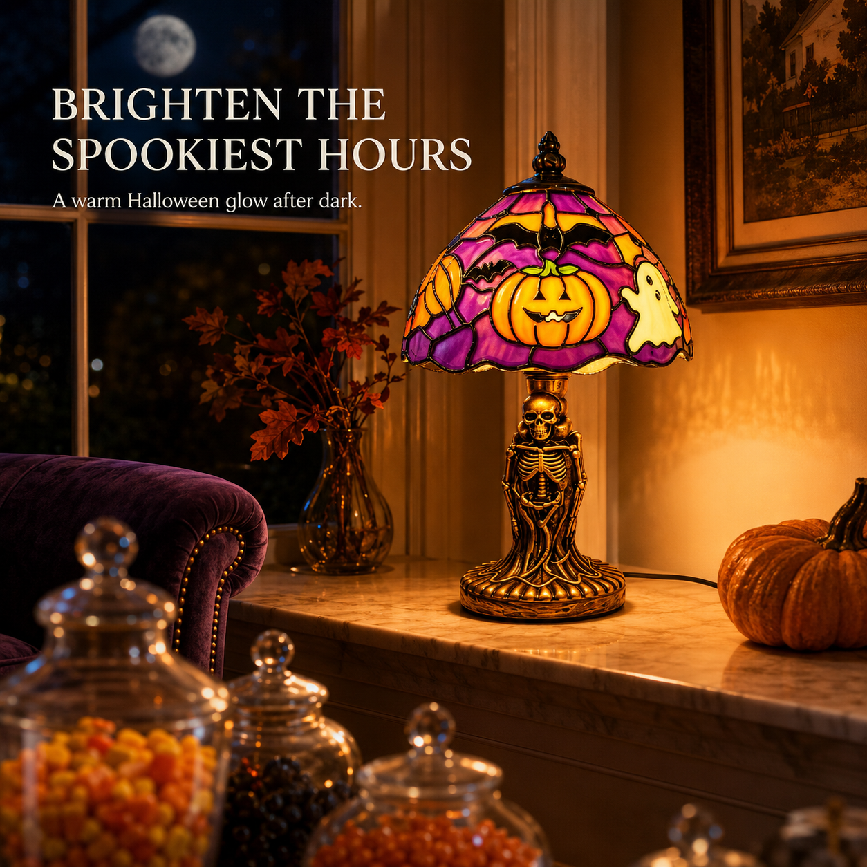 Two-tone Halloween table lamp